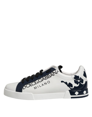 Weiß Blau Crown Niedrige Top Turnschuhe Schuhe