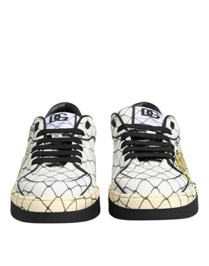 Weiß Logo Print Low Top Männer Turnschuhe Schuhe