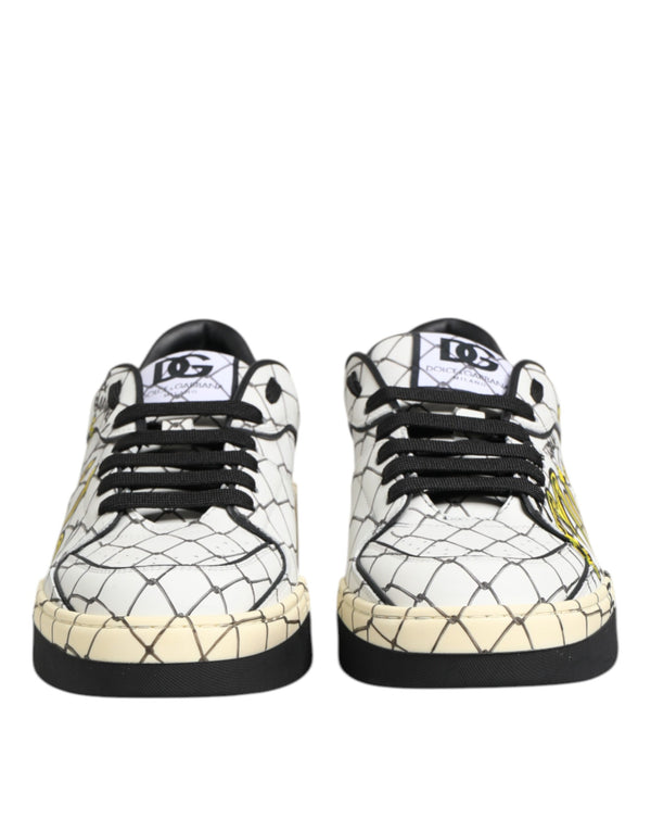 Weiß Logo Print Low Top Männer Turnschuhe Schuhe