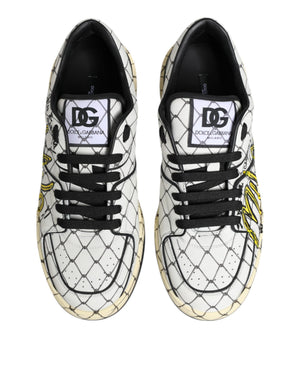 Weiß Logo Print Low Top Männer Turnschuhe Schuhe