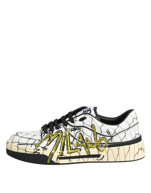 Weiß Logo Print Low Top Männer Turnschuhe Schuhe