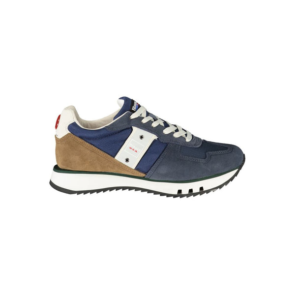 Blaue Leder Herren Sneaker