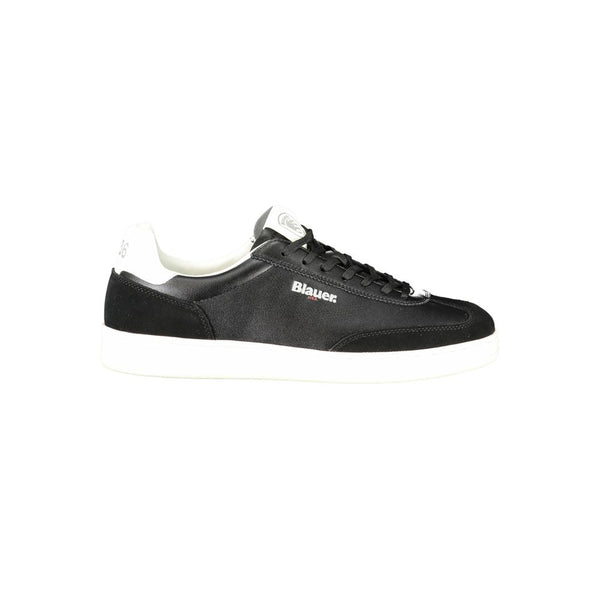 Schwarzes Leder Herren Sneaker