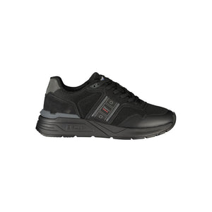 Schwarzer Polyester Herren Sneaker