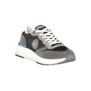 Schwarzes Leder Herren Sneaker