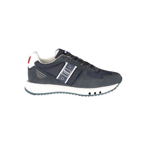 Blaue Leder Herren Sneaker