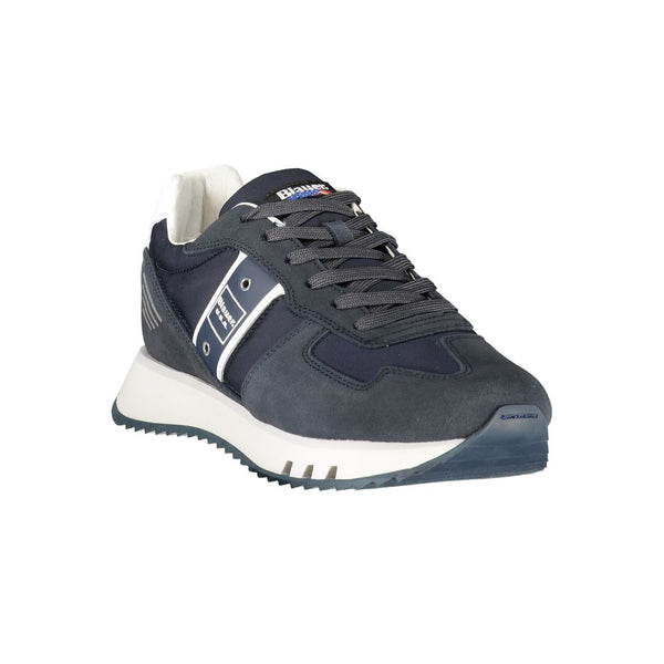 Blaue Leder Herren Sneaker
