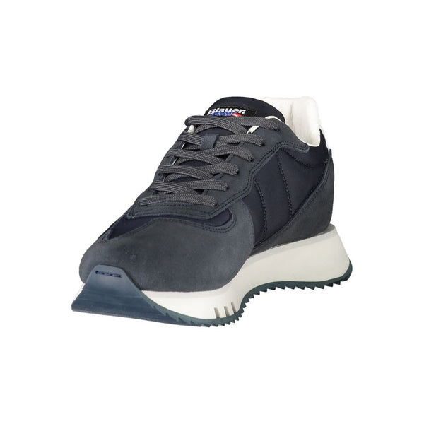 Blaue Leder Herren Sneaker