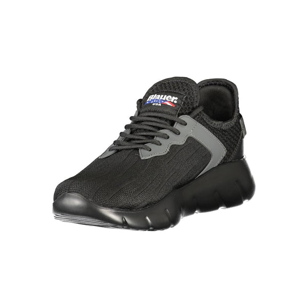 Schwarzer Polyester Herren Sneaker