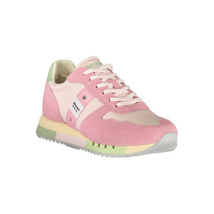 Rosa Leder Damen Sneaker