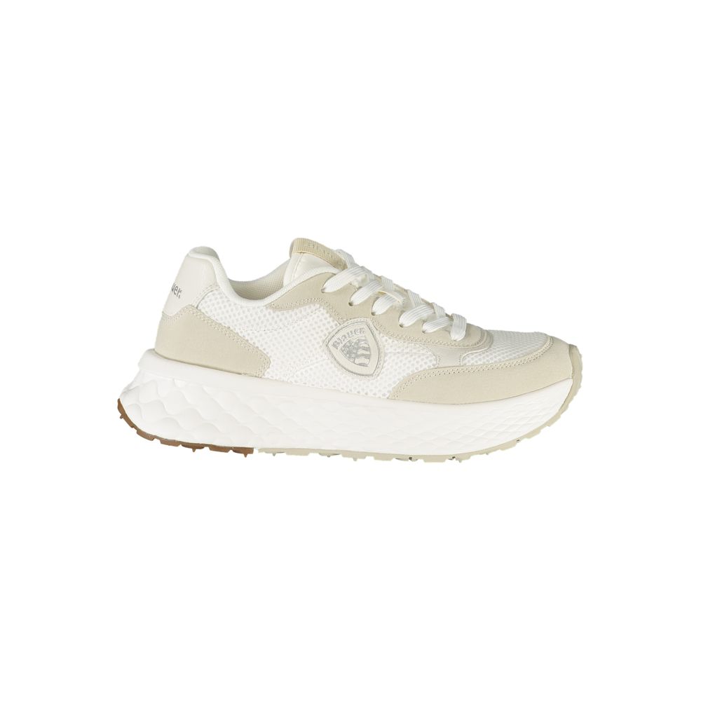 Weißer Polyester Damen Sneaker
