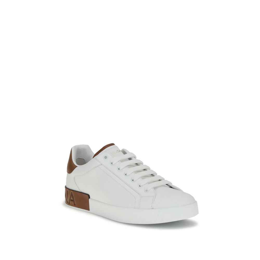 Weiße Kalbshaut Bos Taurus Sneakers mit niedrigem Schaft