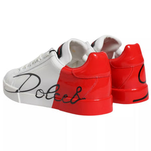 Weiß Rot Portofino Low Top Turnschuhe Schuhe
