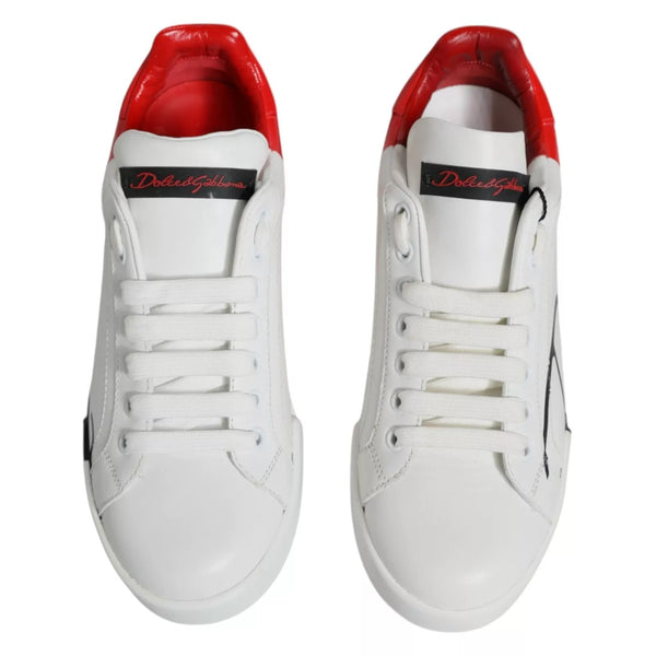 Weiß Rot Portofino Low Top Turnschuhe Schuhe