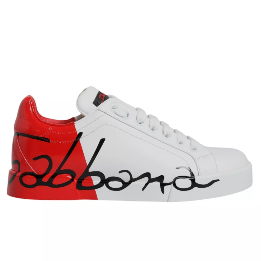 Weiß Rot Portofino Low Top Turnschuhe Schuhe