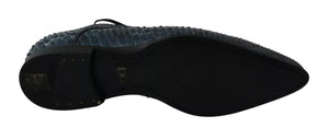 Blaue Pythonleder-Schlangenhaut-Schuhe