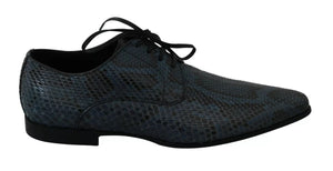 Blaue Pythonleder-Schlangenhaut-Schuhe