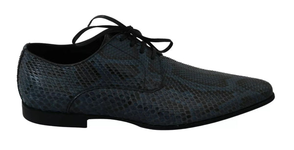 Blaue Pythonleder-Schlangenhaut-Schuhe