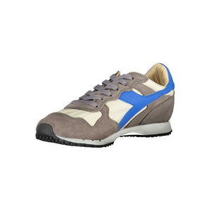 Grauer Stoff Sneaker