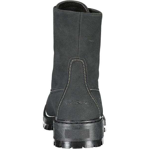 Schwarzer Polyester Damenstiefel