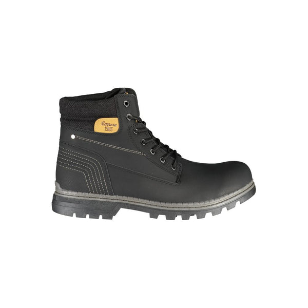 Schwarzer Polyester Herrenstiefel