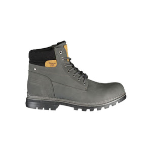 Grauer Polyester Herrenstiefel