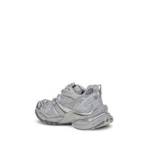 Graue Plateau-Sneaker aus Polyester