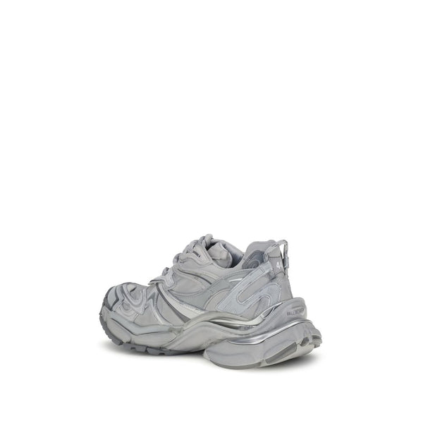 Graue Plateau-Sneaker aus Polyester