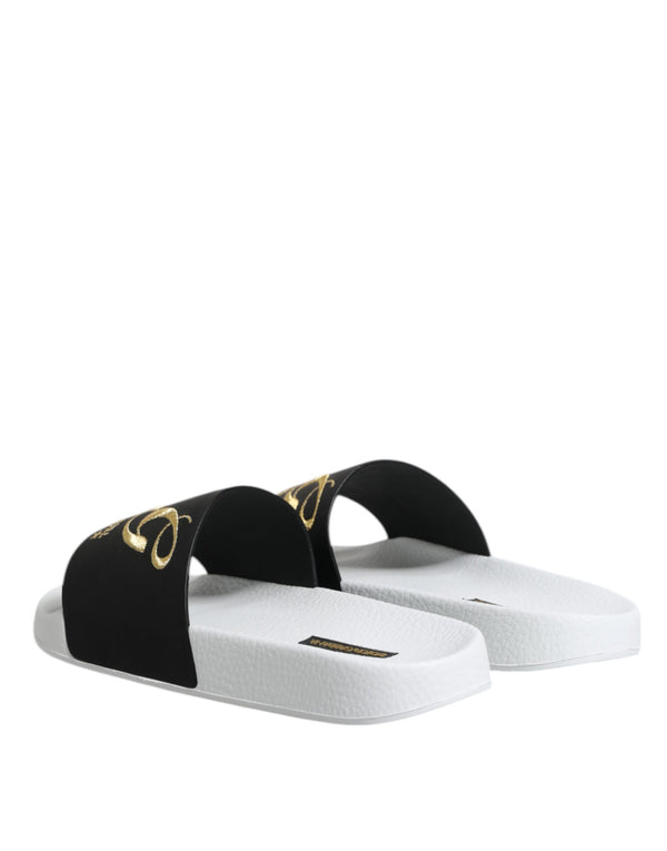 Weiß Schwarz Leder Sandalen Beachwear Schuhe