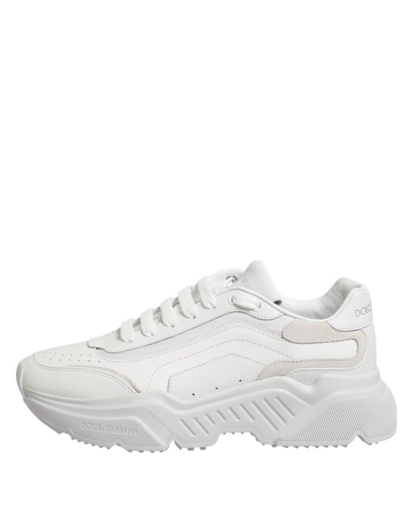 Weiß Leder Daymaster Low Top Turnschuhe Schuhe