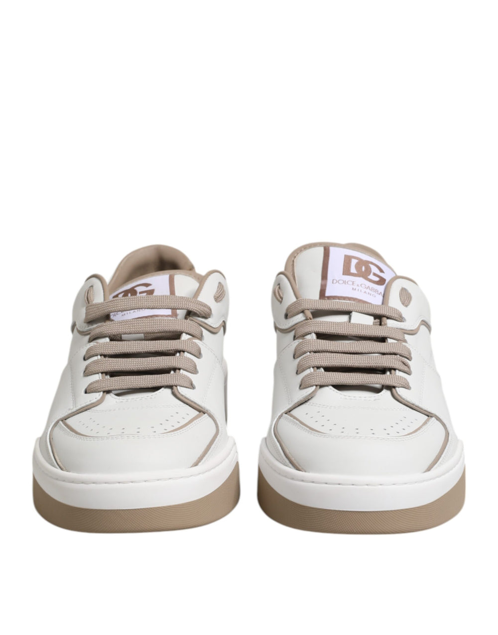 Weiß Braun Leder Low Top Männer Turnschuhe Schuhe