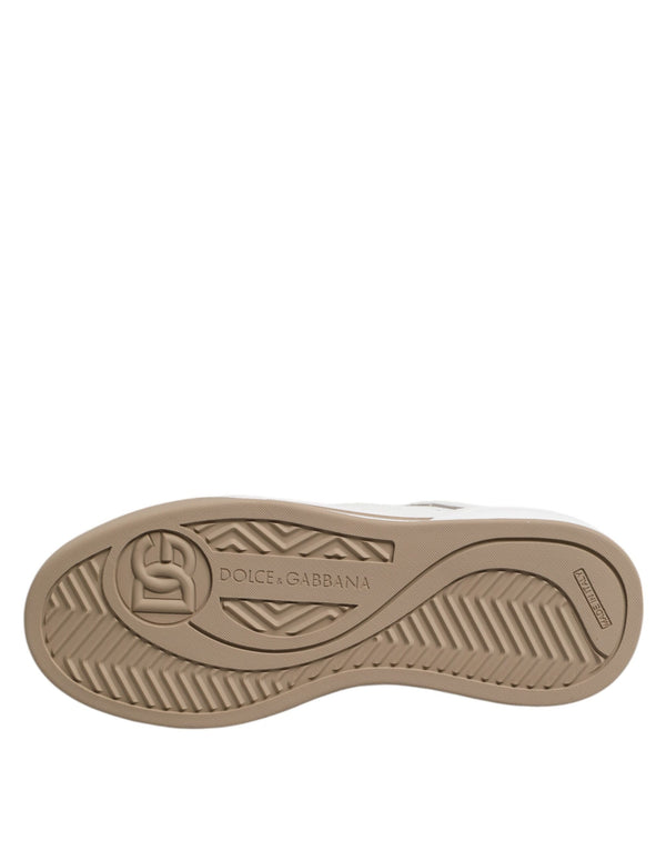 Weiß Braun Leder Low Top Männer Turnschuhe Schuhe