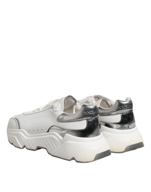 Weiß Daymaster Leder Low Top Turnschuhe Schuhe
