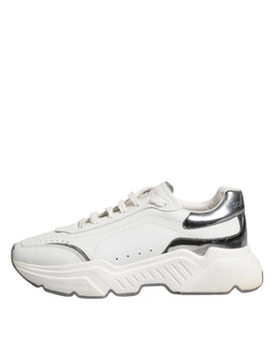 Weiß Daymaster Leder Low Top Turnschuhe Schuhe