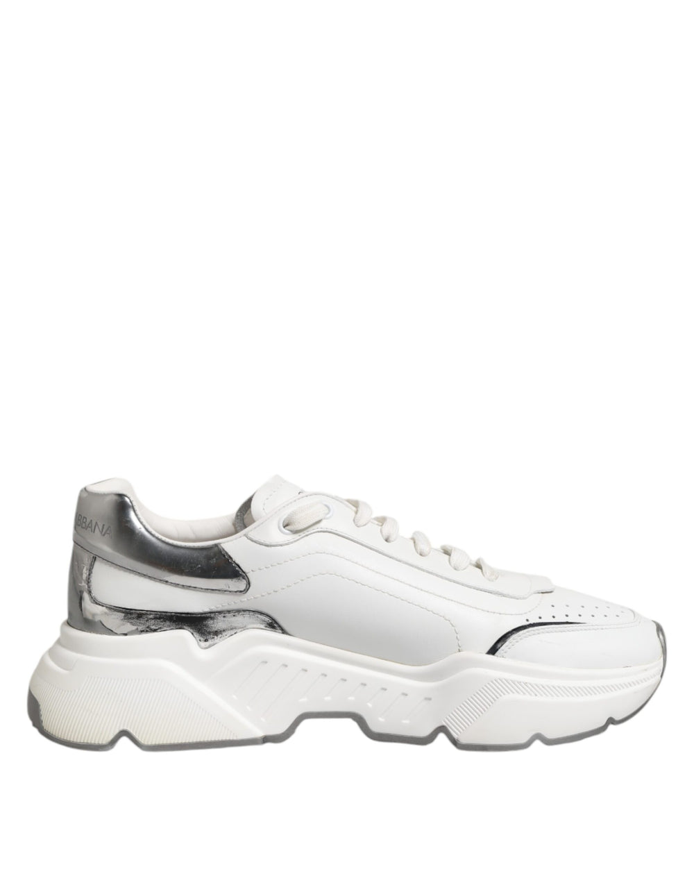 Weiß Daymaster Leder Low Top Turnschuhe Schuhe