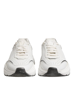 Weiß Daymaster Leder Low Top Turnschuhe Schuhe