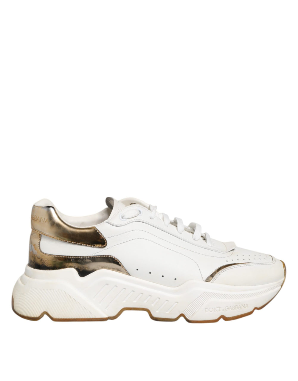 Weiß Daymaster Leder Low Top Turnschuhe Schuhe