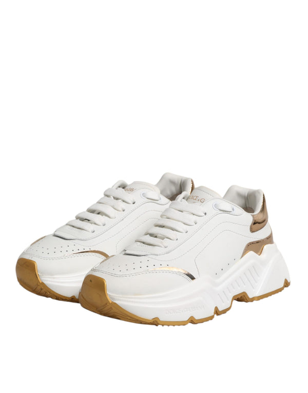 Weiß Gold Daymaster Low Top Turnschuhe Schuhe