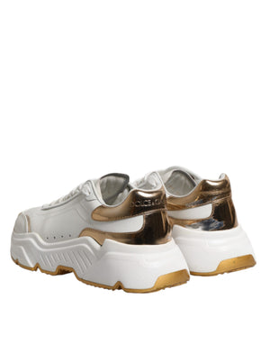 Weiß Gold Daymaster Low Top Turnschuhe Schuhe