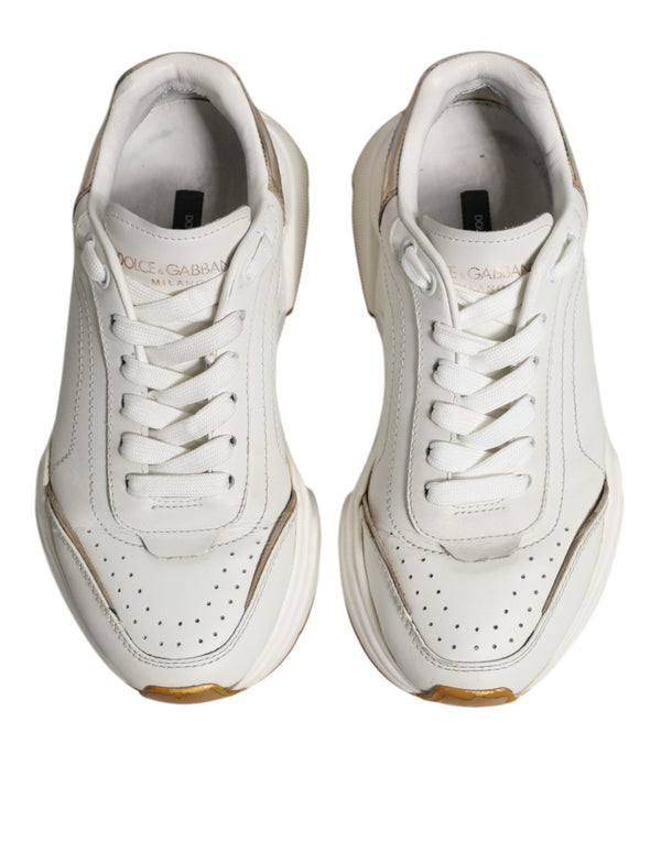 Weiß Gold Daymaster Low Top Turnschuhe Schuhe