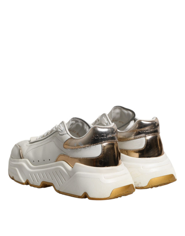 Weiß Gold Daymaster Low Top Turnschuhe Schuhe
