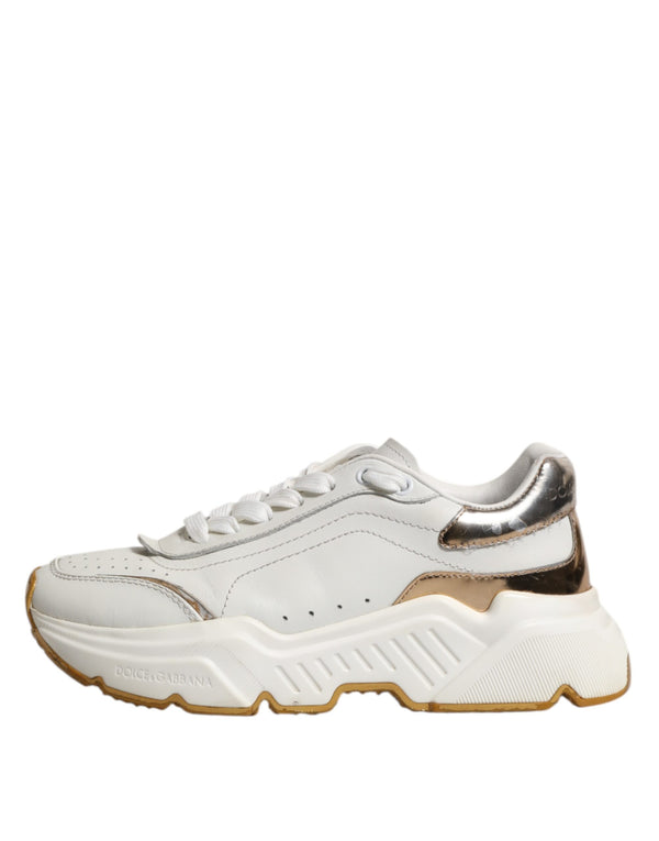 Weiß Gold Daymaster Low Top Turnschuhe Schuhe
