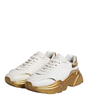 Weiß Gold Daymaster Low Top Turnschuhe Schuhe