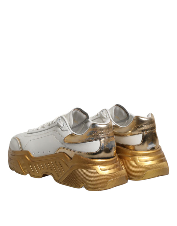 Weiß Gold Daymaster Low Top Turnschuhe Schuhe