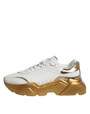 Weiß Gold Daymaster Low Top Turnschuhe Schuhe