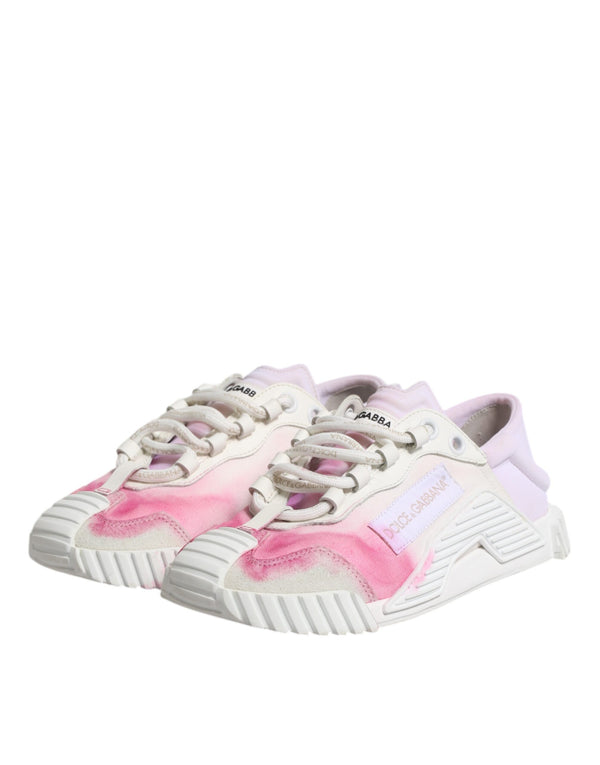 Weiß NS1 Lace Up Low Top Turnschuhe Schuhe