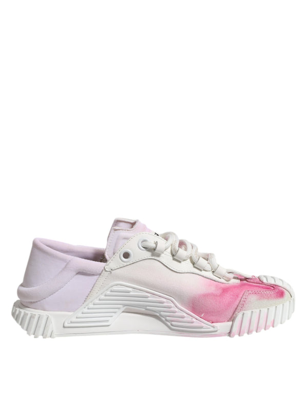Weiß NS1 Lace Up Low Top Turnschuhe Schuhe