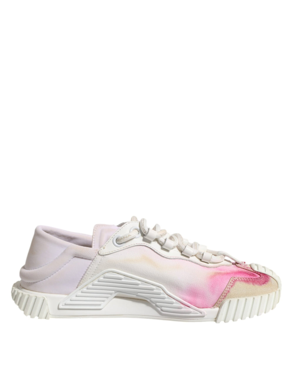 Weiß NS1 Lace Up Low Top Turnschuhe Schuhe