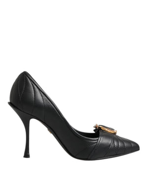 Schwarz Devotion Leder Heels Pumps Schuhe