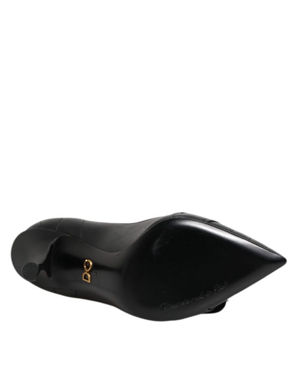 Schwarz Devotion Leder Heels Pumps Schuhe